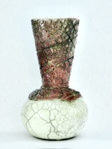 Steven Tapper Raku Vase Ceramic 6.5 tall 195
