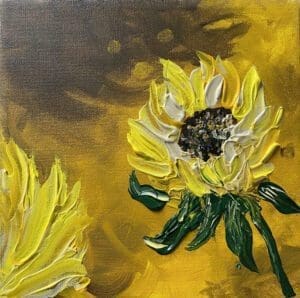 Wendy Thomson Sunflower 1 Acrylic 10x10 150